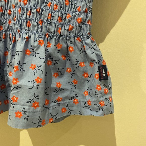 cottagecore Y2K tommy jeans Summer Peasant Smocked Waist Blouse S - Picture 4 of 11